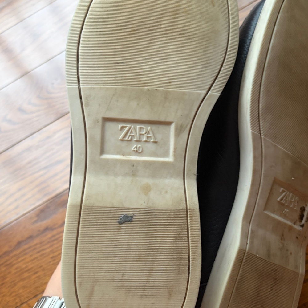Zara Boys Navy Leather Loafers - Picture 3 of 5
